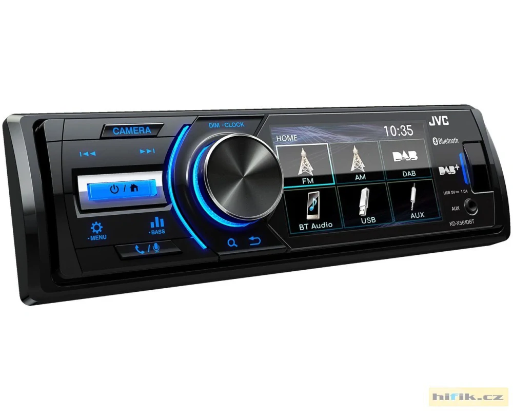 JVC 1DIN DAB / FM autorádio/3" displej/USB/AUX/Bluetooth/vstup pro park.kameru KD-X561DBT
