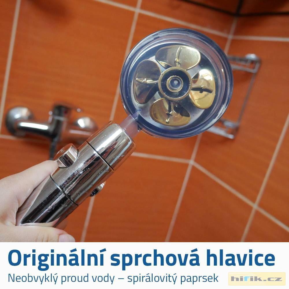 Rotující sprchová hlavice - zlatá