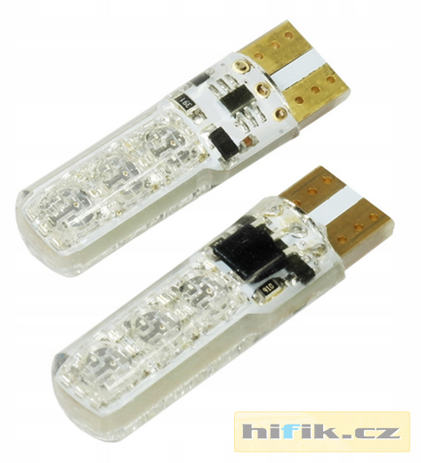 T10 2x W5W LED RGB barevné žárovky s dálkovým ovládáním 