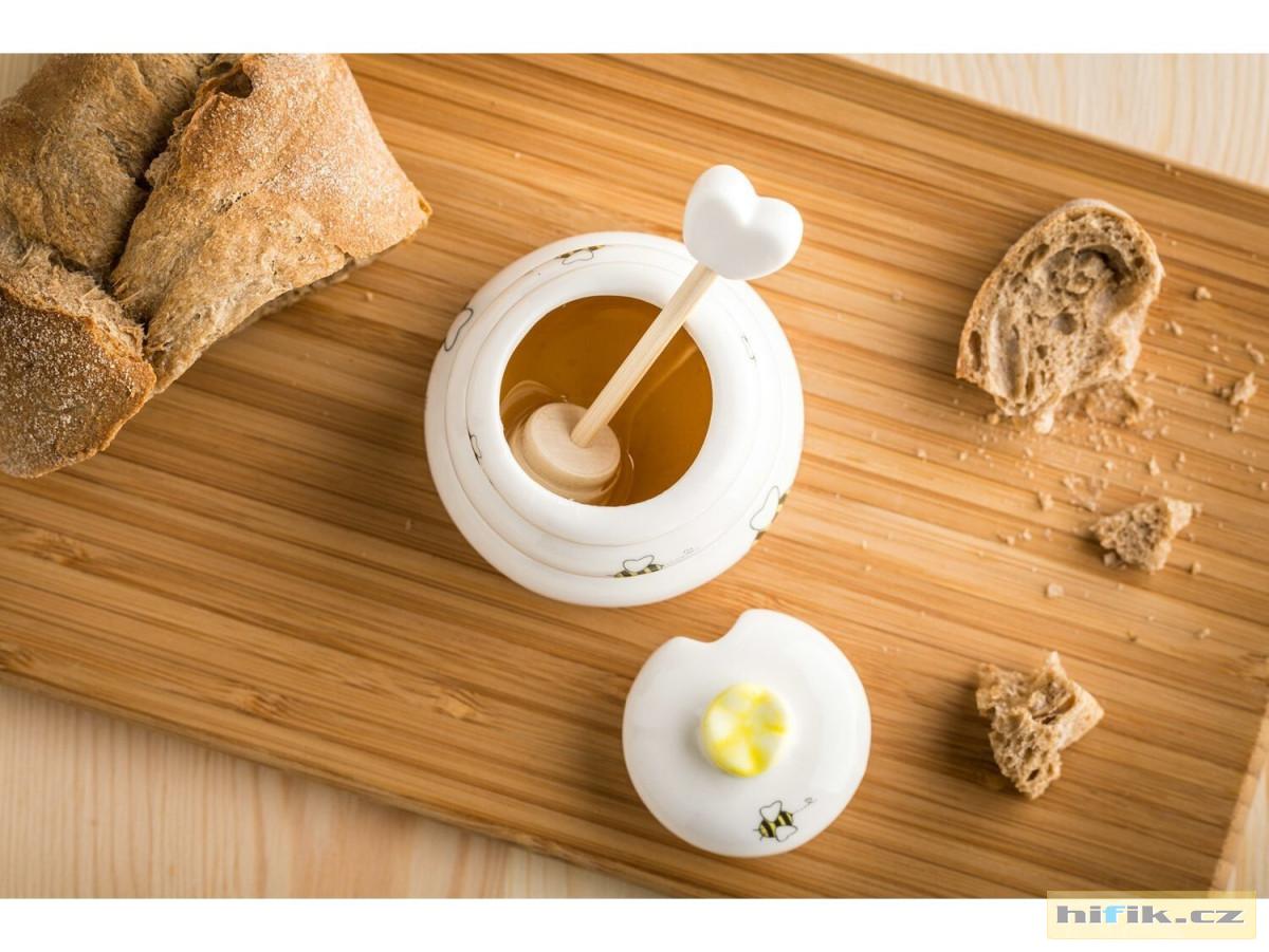 Porcelánová nádoba na med