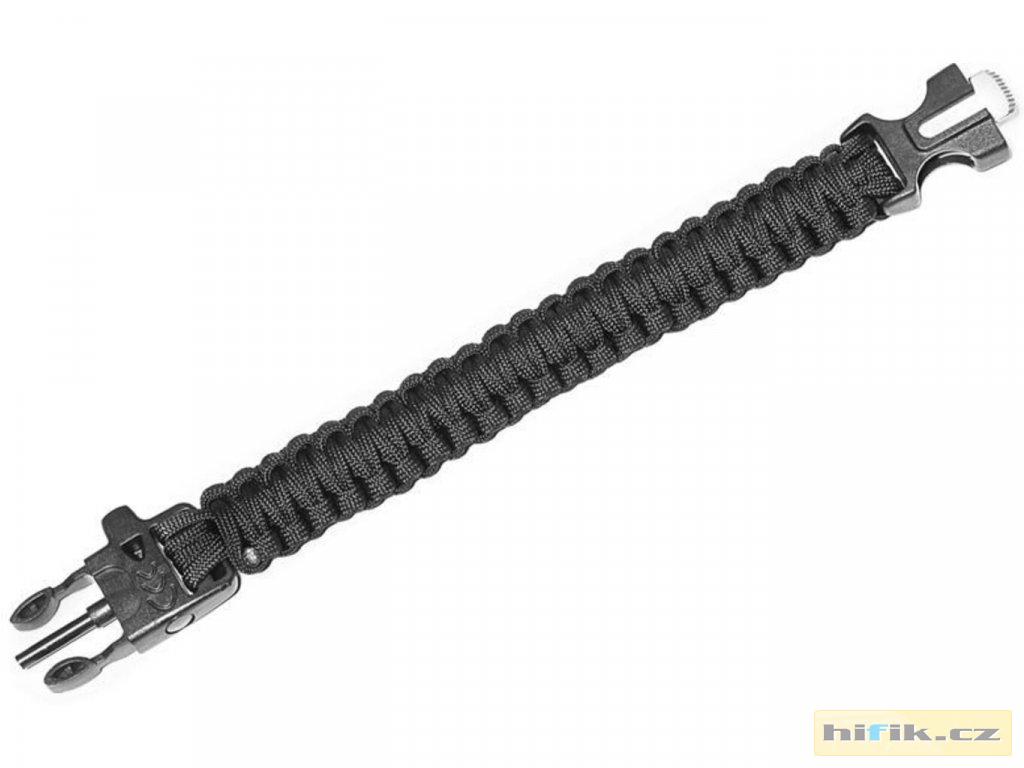 Paracord náramek 3 v 1 - černý