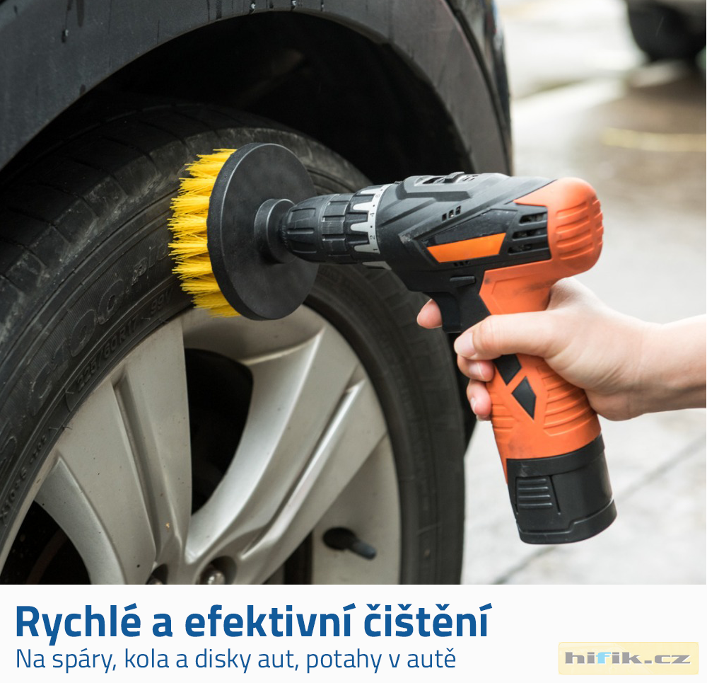 Sada čistících kartáčů na vrtačku