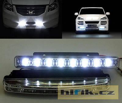 Světla pro denní svícení 2x8 led 12V