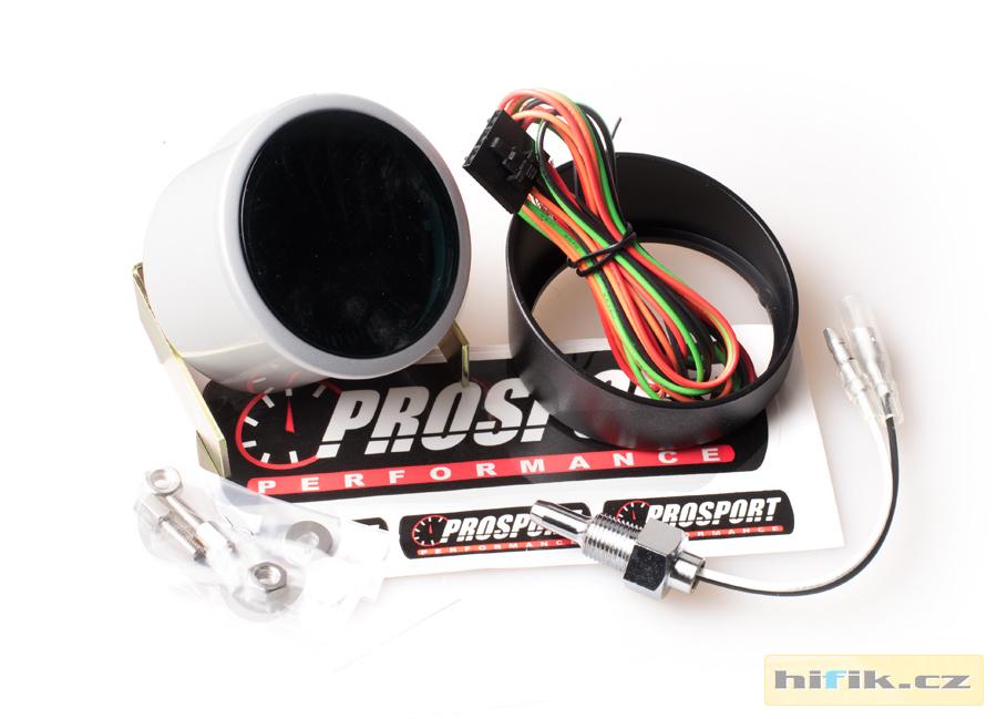 PROSPORT Performance přídavný budík řady Smoke, měřená hodnota teplota vody