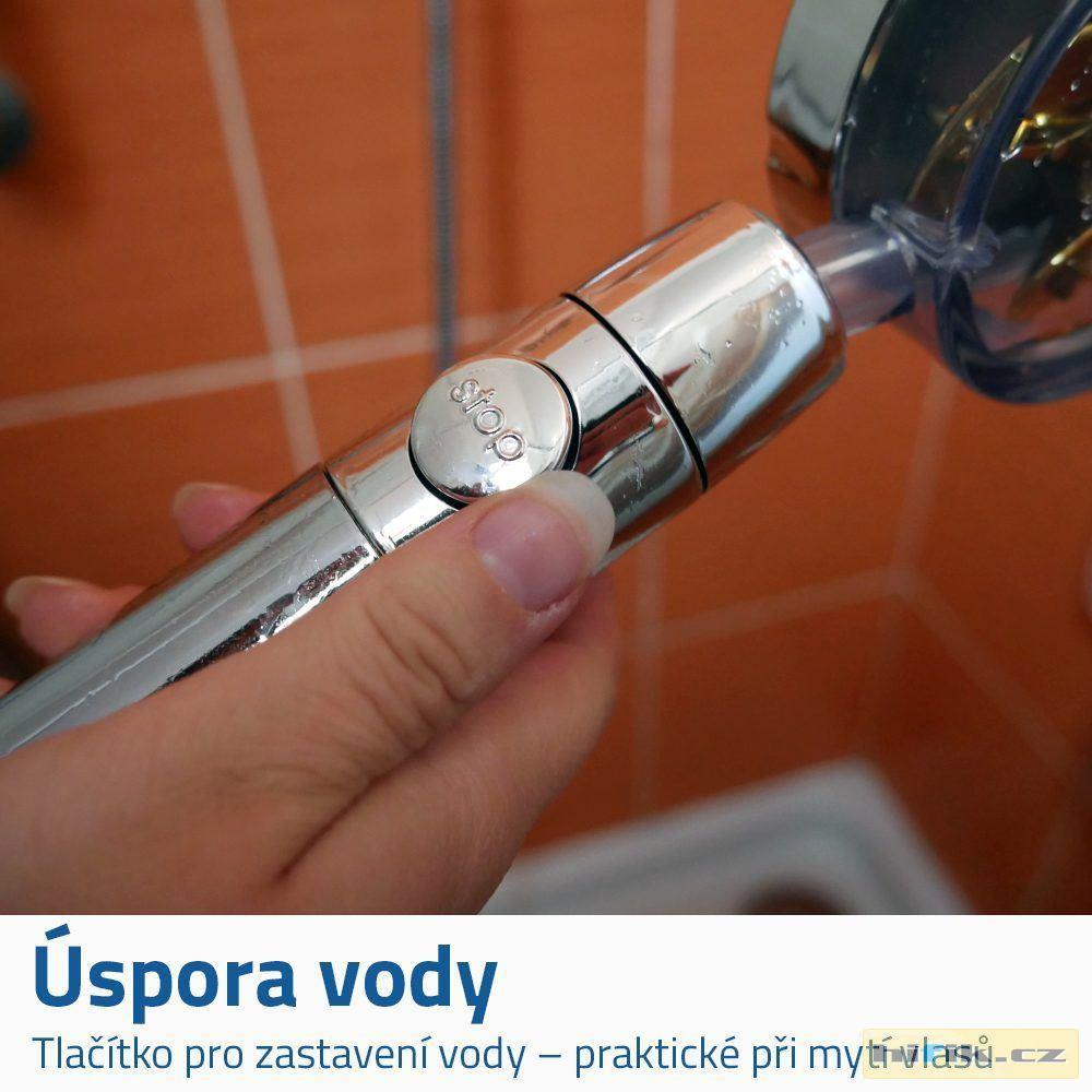 Rotující sprchová hlavice - zlatá