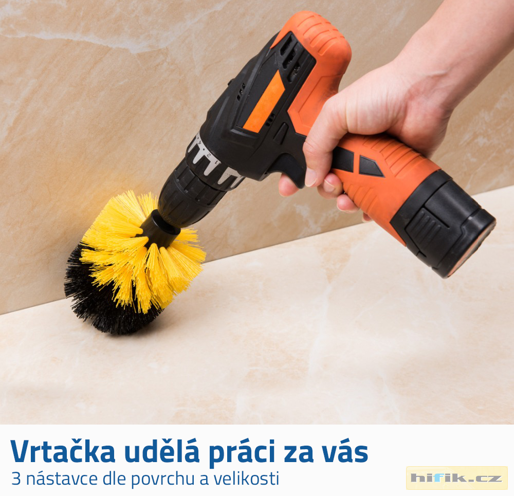 Sada čistících kartáčů na vrtačku