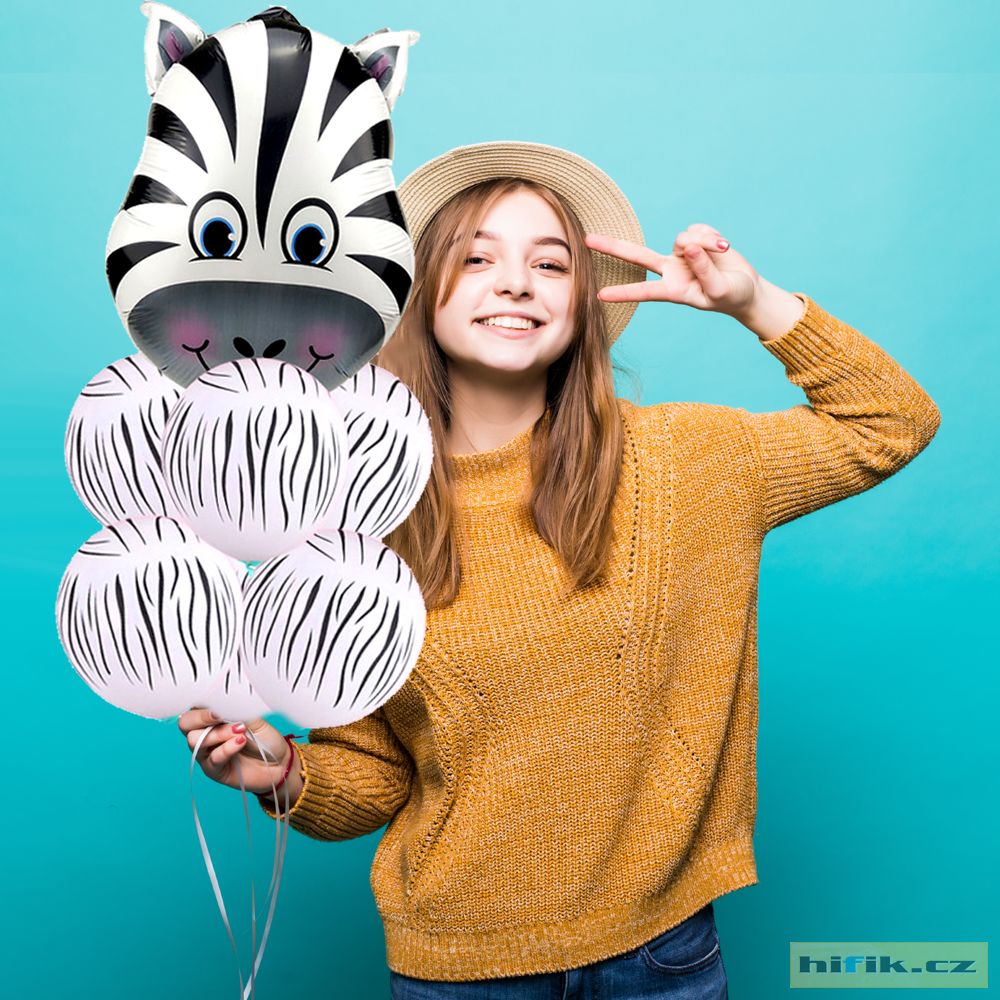 Veselé balónky - zebra
