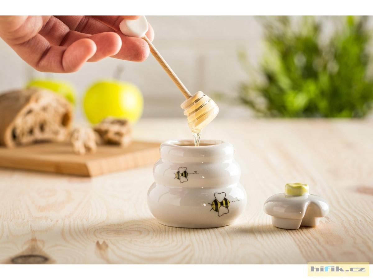 Porcelánová nádoba na med