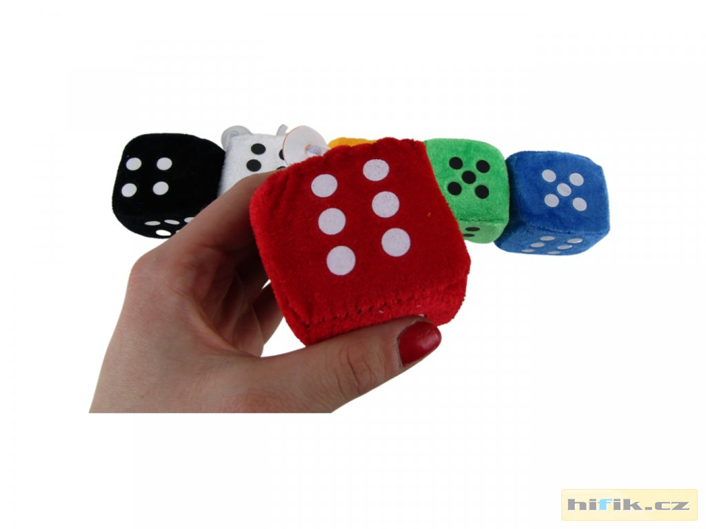 Plyšové kostky do auta 4 cm