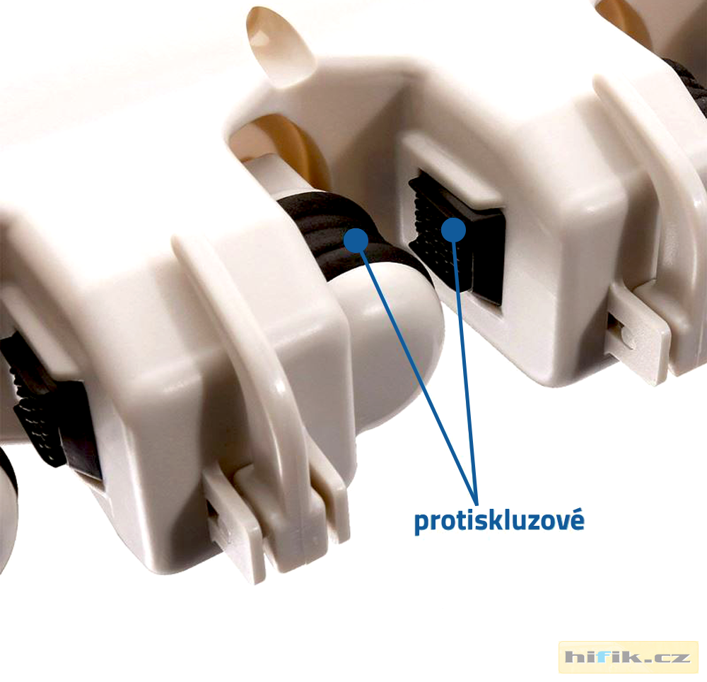 Praktický držák na mopy a úklidové pomůcky