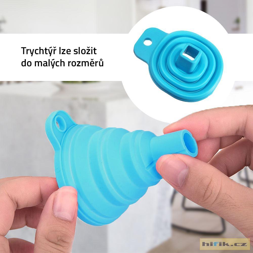 Skládací silikonový trychtýř