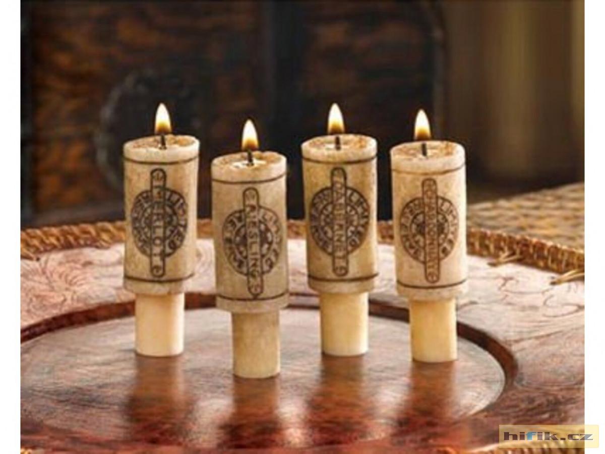 Svíčky vínové zátky 4ks