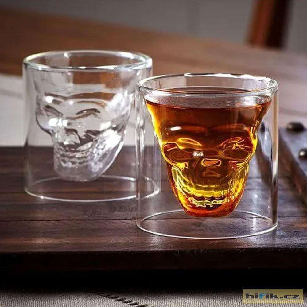 AKČNÍ SET  Karafa křišťálová lebka 400 ml + Panák Lebka