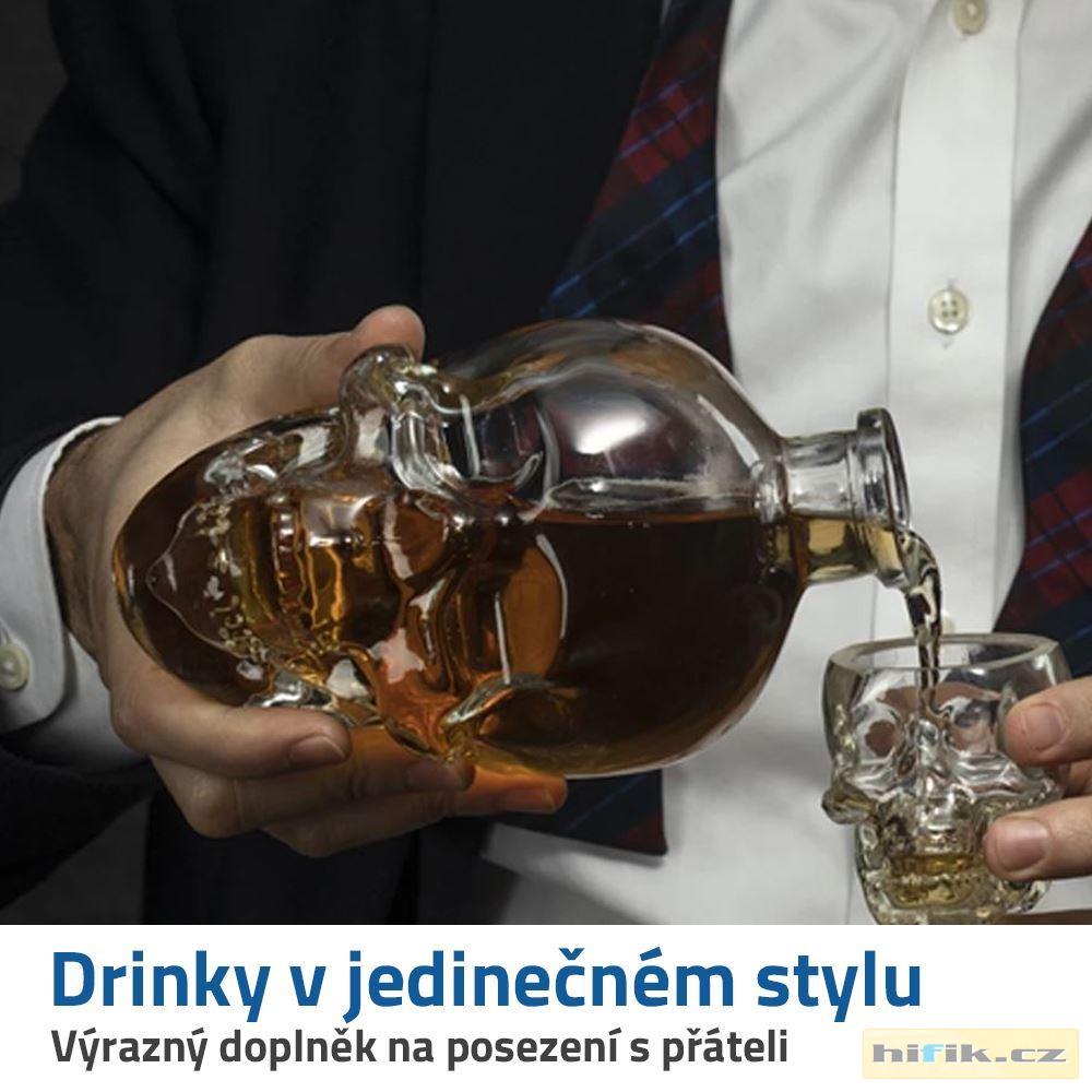 Karafa křišťálová lebka 400 ml
