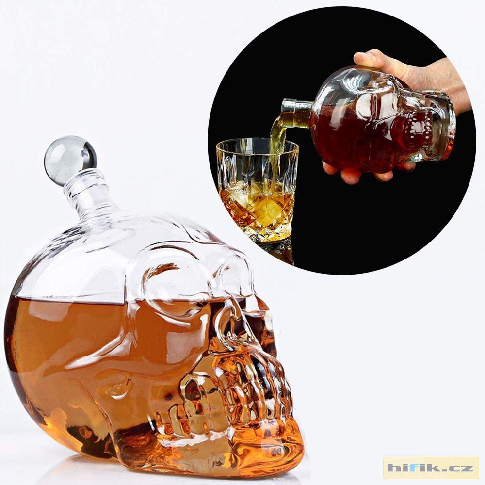 Karafa křišťálová lebka 700 ml