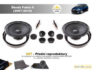  přední reproduktory do Škoda Fabia II (2007-2014)- Audio System MX 