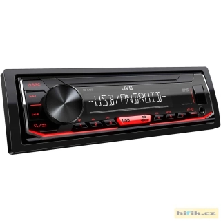 JVC autorádio bez mechaniky/USB/AUX/červené podsvícení/odnímatelný panel kd-x162