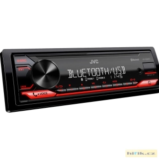 JVC autorádio bez mechaniky/Bluetooth/USB/AUX/červená barva podsvícení/odním.panel KD-X282BT