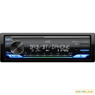 JVC DAB+ / FM autorádio bez mechaniky/Bluetooth/USB/AUX/odním.panel/multicolor KD-X482DBT
