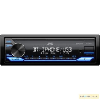 JVC autorádio bez mechaniky/Bluetooth/USB/AUX/modrá barva podsvícení/odním.panel KD-X382BT