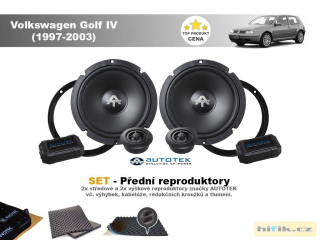 SET - přední reproduktory do Volkswagen Golf IV (1997-2003) - Autotek