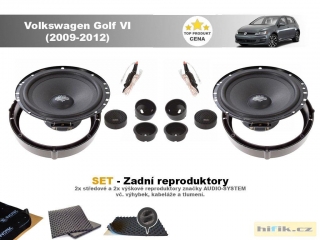 SET - zadní reproduktory do Volkswagen Golf VI (2009-2012)- Audio System MX