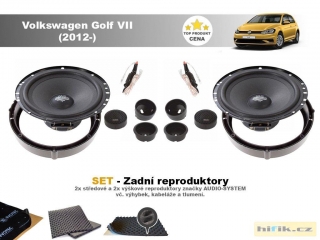 SET - zadní reproduktory do Volkswagen Golf VII (2012-)- Audio System MX