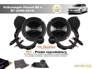 SET - přední reproduktory do Volkswagen Passat B6 a B7 (2006-2014) - Musway