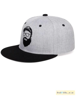 Baseballová čepice Bearded Man - šedá