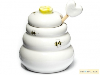 Porcelánová nádoba na med