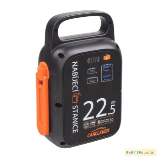 Multifunkční nabíjecí stanice - powerbanka CARCLEVER, 22.500mAh / 83,25Wh