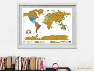 Stírací mapa světa - deluxe