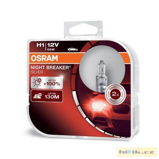 x OSRAM 12V H1 55W night breaker silver (2ks) Duo-box