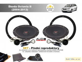 SET - přední reproduktory do Škoda Octavia II (2004-2013)
